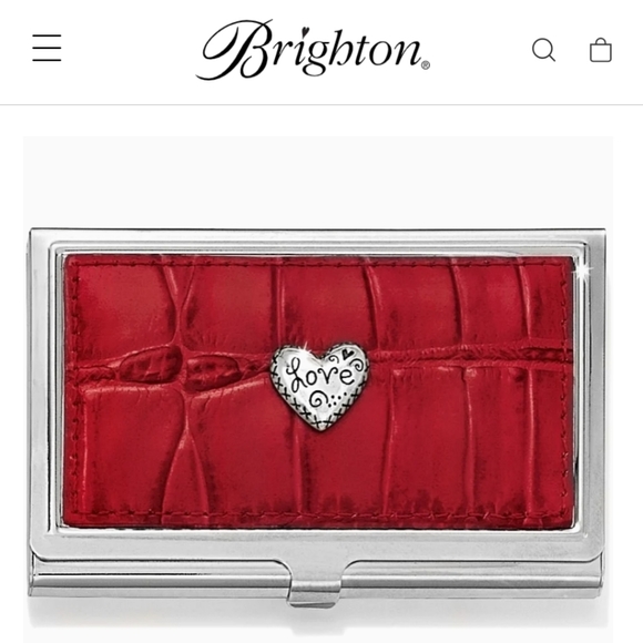 Brighton Accessories - NWT Love Beat Red Italian  Leather Card Case